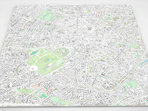Cityscape Milan Italy 3D Model