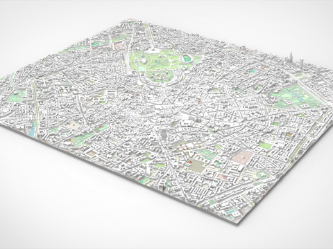 Cityscape Milan Italy Modelo 3D