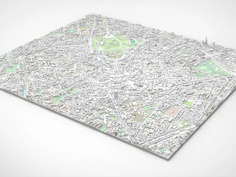 Cityscape Milan Italy 3D Model