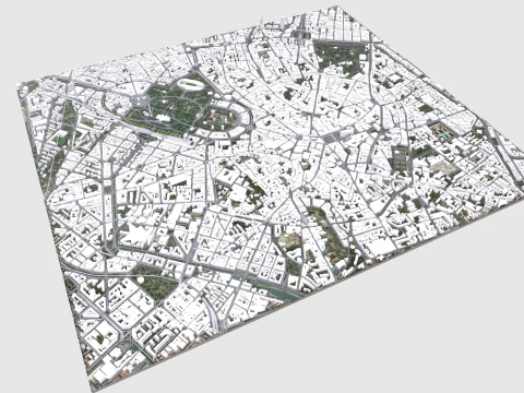 Cityscape Milan Italy 3D Model