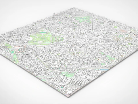 Cityscape Milan Italy 3D Model