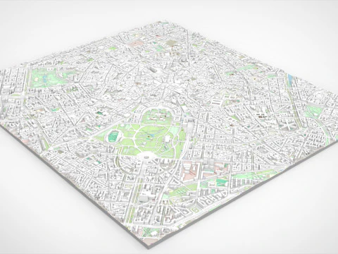 Cityscape Milan Italy 3D Model