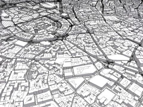 Cityscape Milan Italy 3D Model