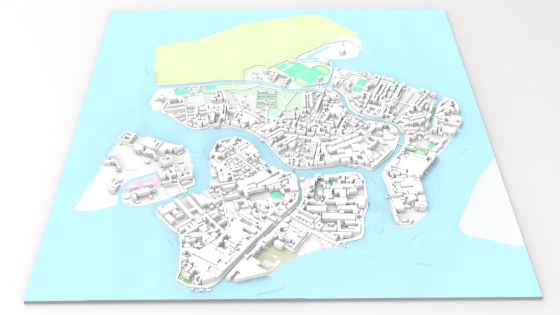 The island of Murano Venice Italy 3D Model .c4d .max .obj .3ds .fbx .stl .blend 