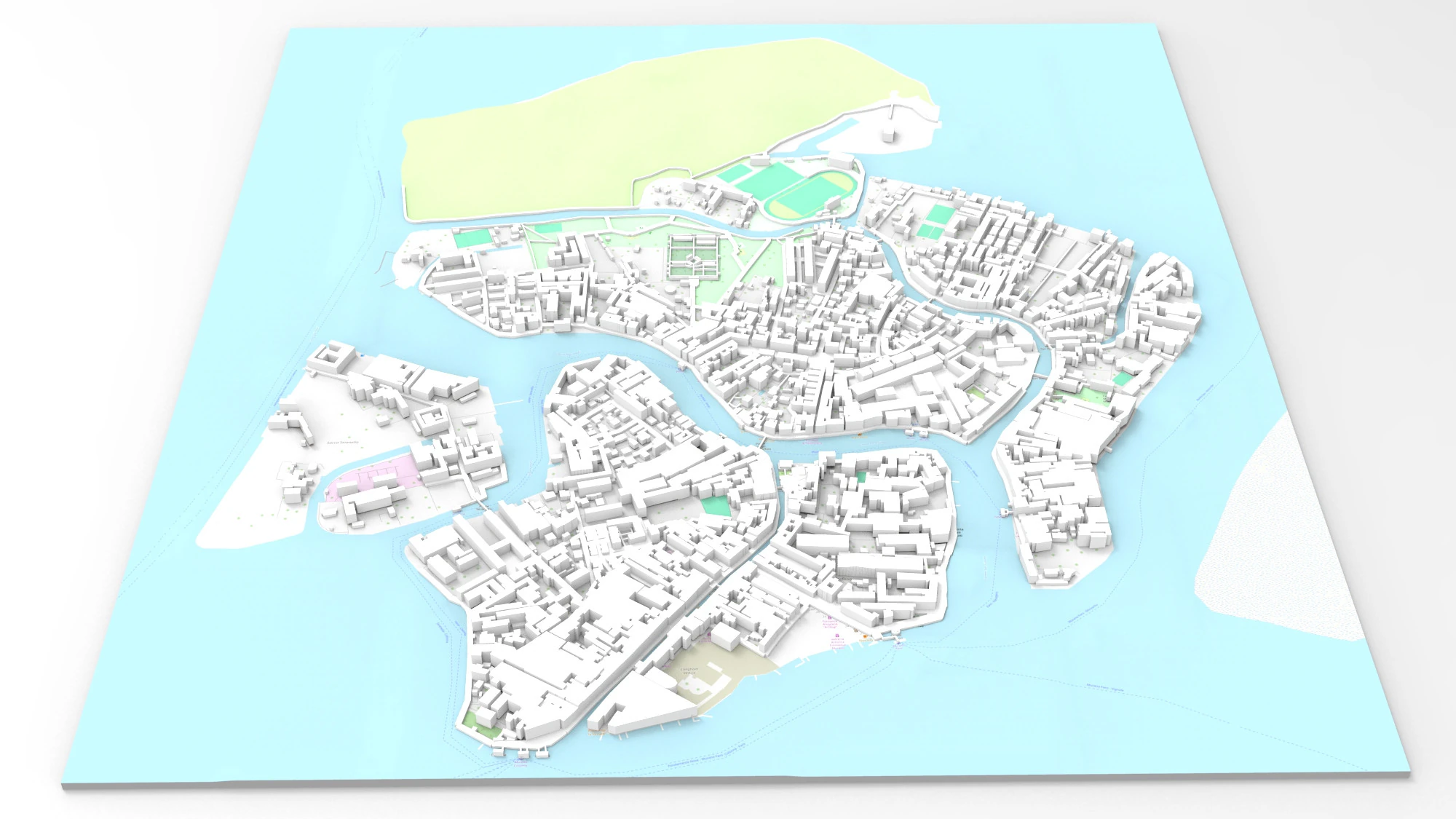 Het eiland Murano Veneti&euml; Itali&euml; 3D Model .c4d .max .obj .3ds .fbx .stl .blend 