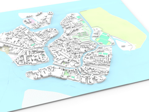 The island of Murano Venice Italy 3D Model