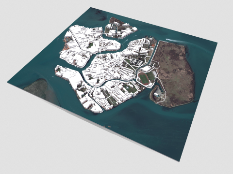The island of Murano Venice Italy 3D Model