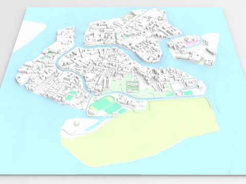 The island of Murano Venice Italy 3D Model