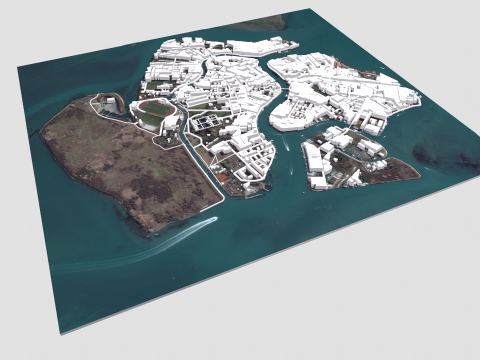 The island of Murano Venice Italy 3D Model