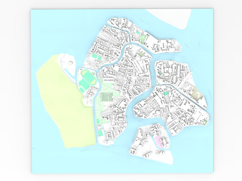 The island of Murano Venice Italy 3D Model