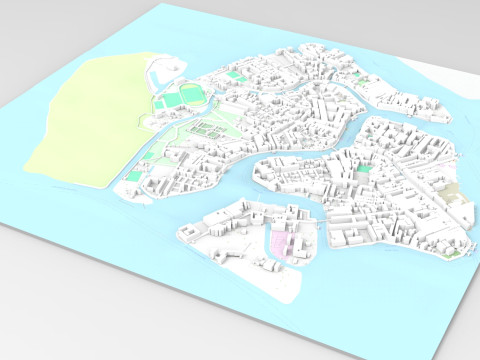 The island of Murano Venice Italy 3D Model