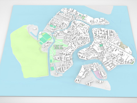 The island of Murano Venice Italy 3D Model