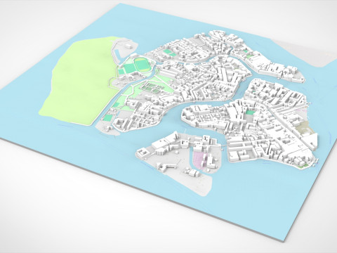 The island of Murano Venice Italy 3D Model