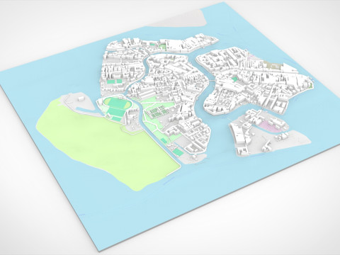The island of Murano Venice Italy 3D Model