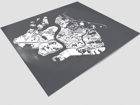 The island of Murano Venice Italy 3D Model