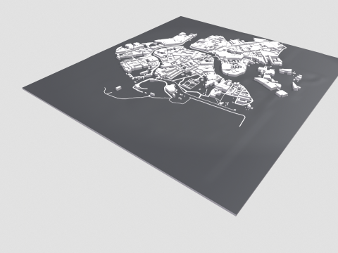 The island of Murano Venice Italy 3D Model