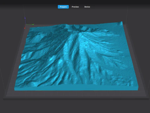 Volcano Bolshaya Udina 3D Model