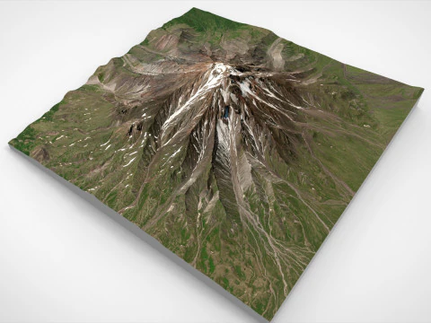 Volcano Bolshaya Udina 3D Model