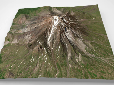 Volcano Bolshaya Udina 3D Model