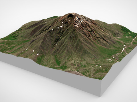 Stratovolcano Malaya Udina Modèle 3D