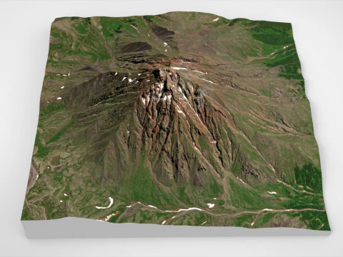 Stratovolcano Malaya Udina 3D Model