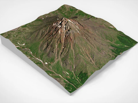 Stratovolcano Malaya Udina 3D Model