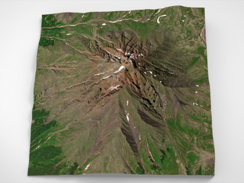 Stratovolcano Malaya Udina Modèle 3D