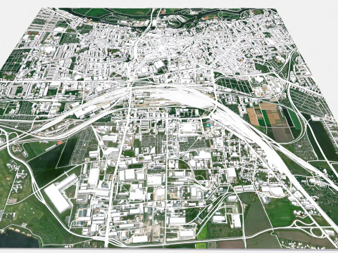 Cityscape Halle Germany 3D Model