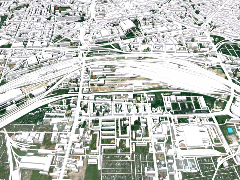 Cityscape Halle Germany 3D Model