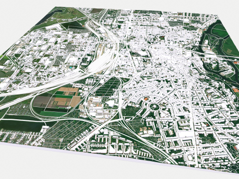 Cityscape Halle Germany Model 3D