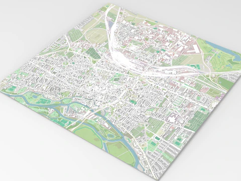 Cityscape Halle Germany 3D Model