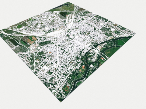 Cityscape Halle Germany Model 3D