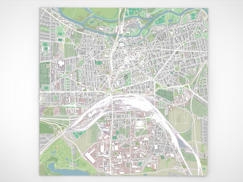 Cityscape Halle Germany Model 3D