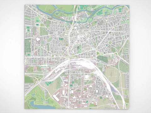 Cityscape Halle Germany 3D Model