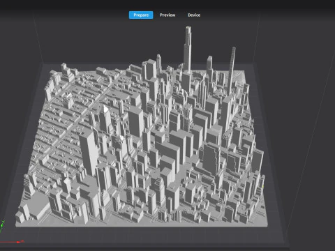 Cityscape New York USA fragment city 3D Model