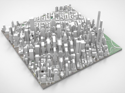 Cityscape New York USA fragment city 3D Модель