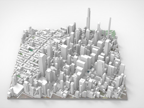 Cityscape New York USA fragment city 3D Модель