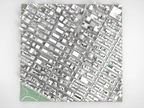 Cityscape New York USA fragment city 3D Model