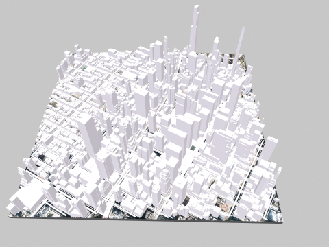 Cityscape New York USA fragment city 3D Модель