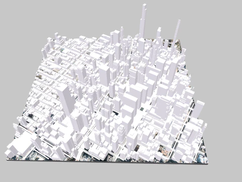 Cityscape New York USA fragment city 3D Model