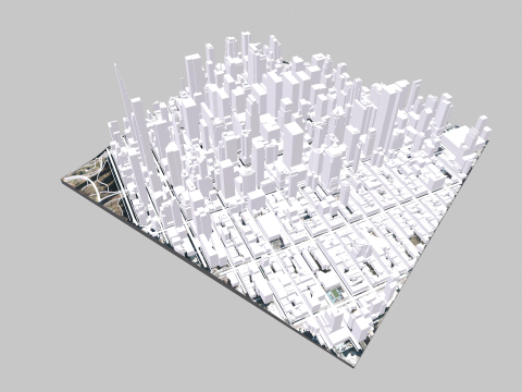 Cityscape New York USA fragment city 3D Модель