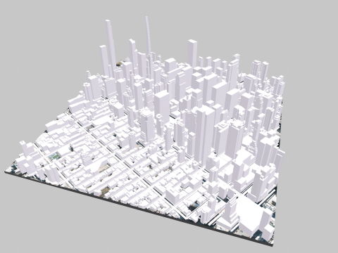 Cityscape New York USA fragment city 3D Модель