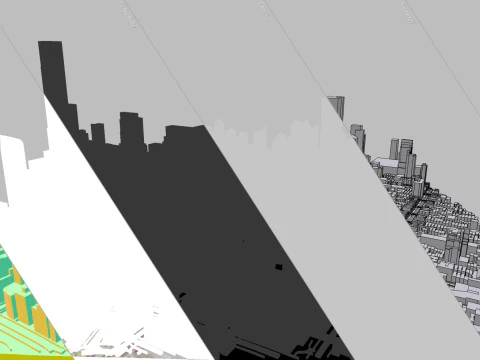 Cityscape New York USA fragment city 3D Model
