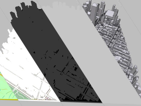 Cityscape New York USA fragment city 3D Model
