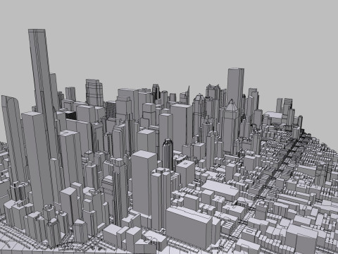 Cityscape New York USA fragment city 3D Модель