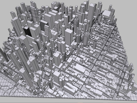 Cityscape New York USA fragment city 3D Модель