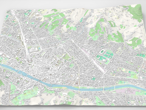 Cityscape Florence Italy 3Dモデル
