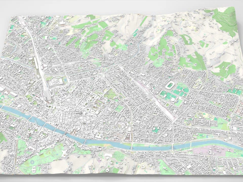 Paisaje urbano Florencia Italia Modelo 3D