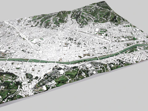 Cityscape Florence Italy 3D Model