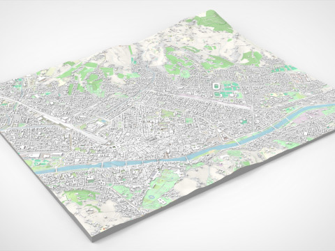 Cityscape Florence Italy Modèle 3D